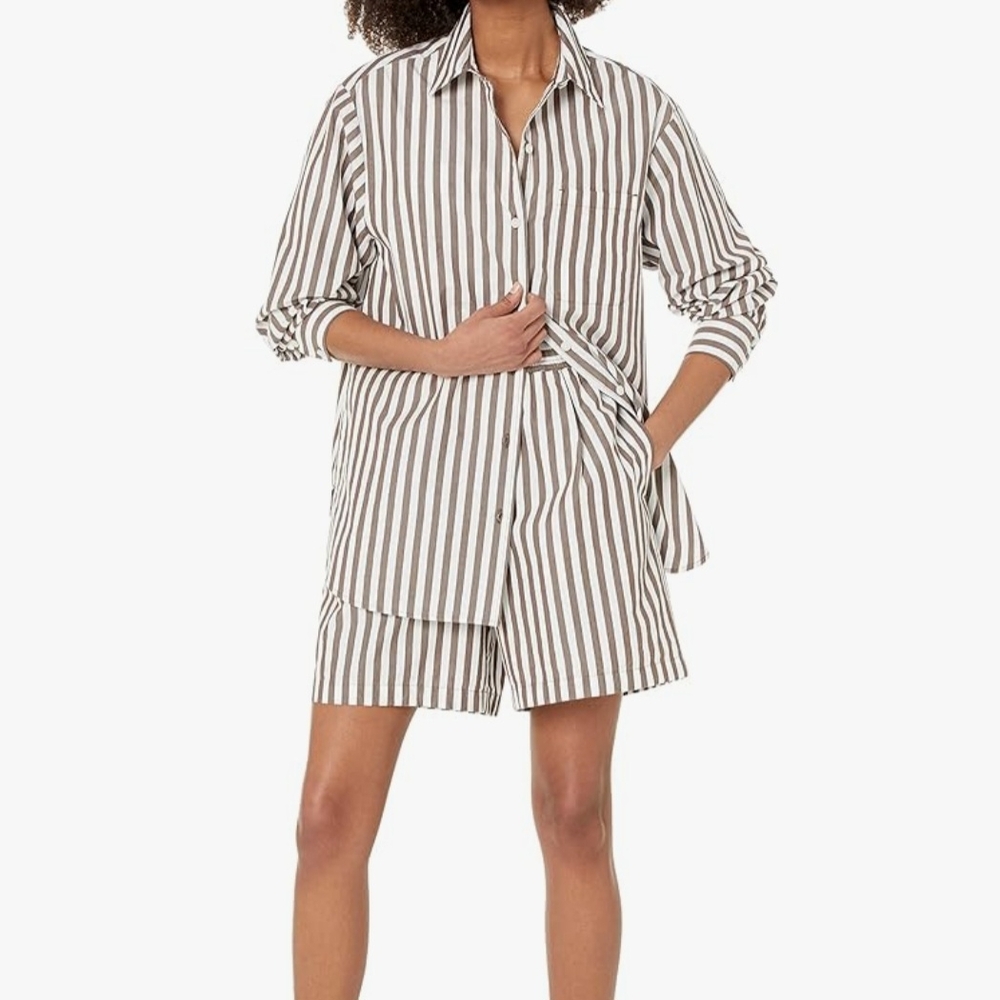 Striped Button Down Shirt for Women